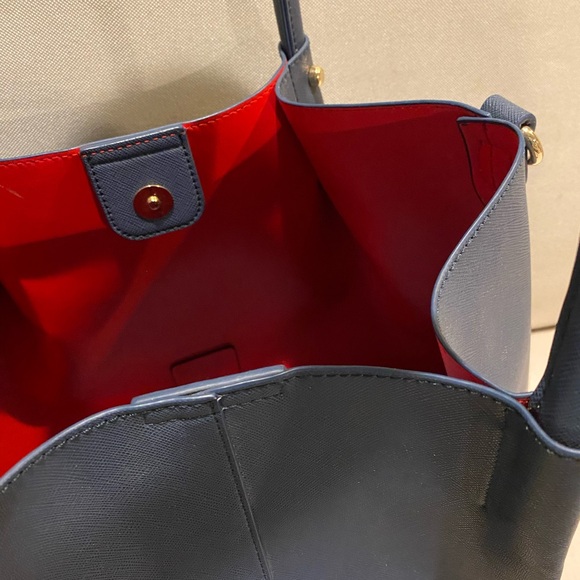 Large Navy Blue Satchel - Picture 3 of 8